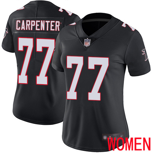 Atlanta Falcons Limited Black Women James Carpenter Alternate Jersey NFL Football #77 Vapor Untouchable